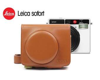 Brown Leica Sofort Camera Bag Protection Case.