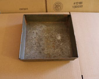 Vintage Used Ovenex Square Baking Pan, Ecko No 631 Aluminum Brownie Pan