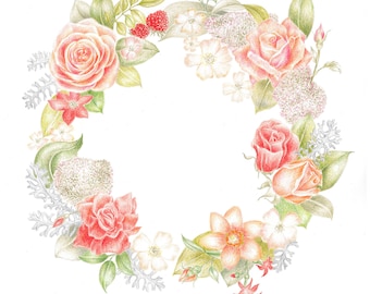 wreath, flowers, spring, wedding,plants