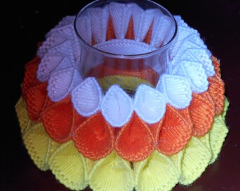 Candy Corn Candy Dish or Candle Holder Finished Item
