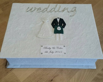 Personalised Scottish Bride and Groom Wedding Keepsake Box