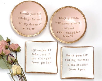 Mother of the Bride Gift / Mother of the Groom Gift / Personalized Ring Dish / Personalized Jewelry Dish / Personalized Gift / Wedding Gift