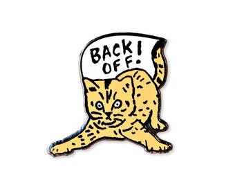 Back Off! Enamel Pin - Cat Pin