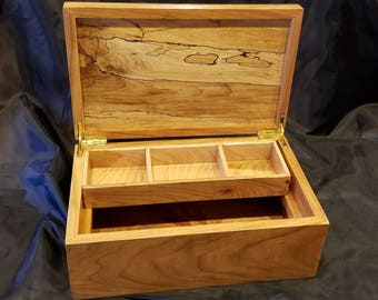 Cherry w/Spalted Maple Keepsake Box