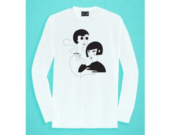Long Sleeved White T-shirt - Ladies