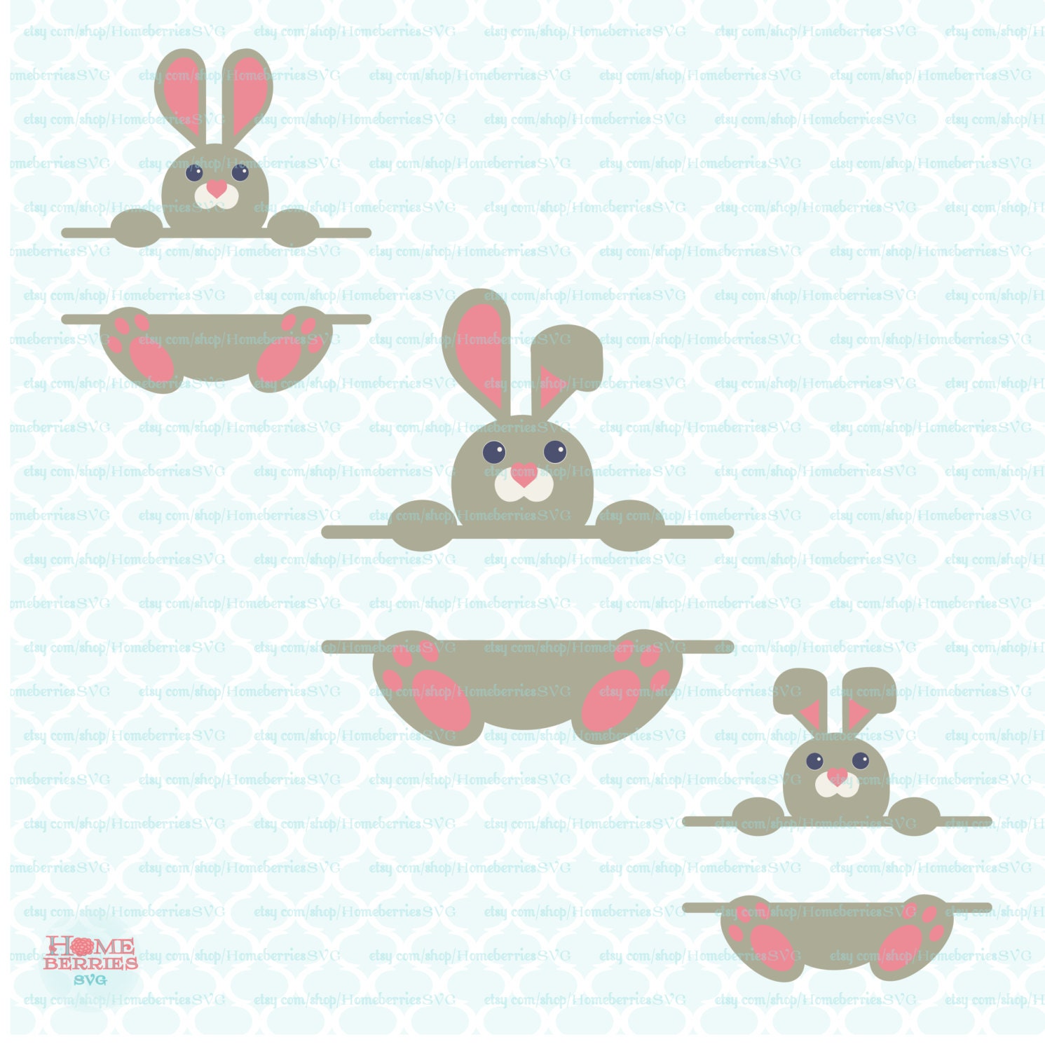 Download Easter Svg Easter Bunny Svg Bunny Split Monogram Frame Svg Eps