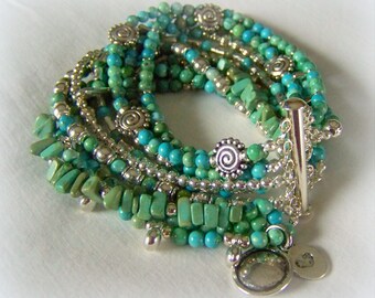 MULTI STRAND BRACELET .... turquoise