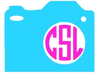 Camera Monogram Frame dxf and svg for use with silhouette cameo