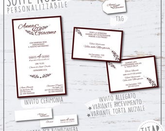 Printable customizable rustic participation, complete set