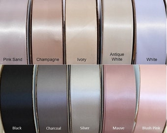 Satin Ribbon By The Yard - 1.5" Double Sides Satin Ribbon - High Quality Ribbon - DIY Bridal Sash
