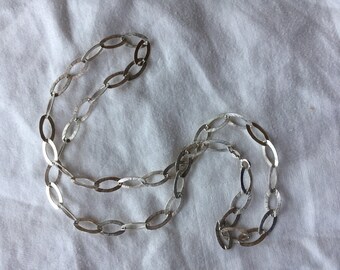 Etched sterling chain necklace -- 830