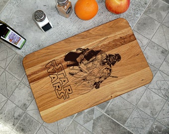 Star Wars Cutting Board Wedding couple gift Personalized cutting board Star Wars gift Valentines gifts for him Gifts for men Gifts for Dad