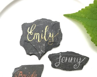 Pebble Place Name Cards Place Settings Coastal theme Pebble Place Name Cards Place Settings Coastal theme