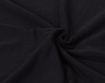 Cotton Lycra Spandex Knit Jersey Fabric by the yard 10oz - Black (S1)