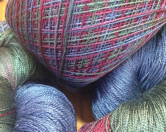 Silk yarn, lace weight yarn, hand dyed yarn, weaving yarn, dyed yarn, hand dyed silk yarn, lace yarn, silk yarn lace weight, lace silk yarn