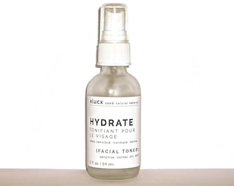 Face Toner {HYDRATE}. Sensitive Normal Dry Skin. Organic Skin Care. Natural Handcrafted