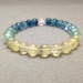 Yellow, Green & Blue Fluorite Ombre Stretch Bead Bracelet for Concentration and Clearing Mental Fog. Great for Mercury Retrograde
