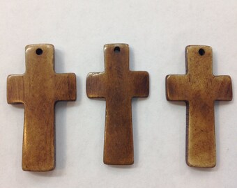 P7 Yak Bone Cross Pendant (3pc set)