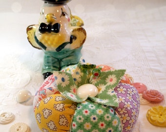 1930's Inspired Patchwork Tomato Pincushion- Made to Order