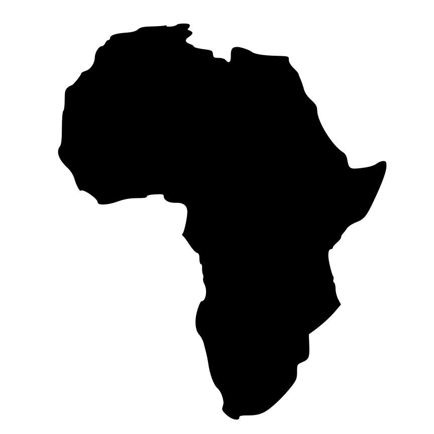 Africa Outline Die-Cut Decal Car Window Wall Bumper Phone