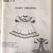 Children's Corner Pattern Mary Virginia ~ Vintage Pattern Size 1-2 OOP ~