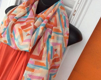 Beautiful Colourful Print Scarf