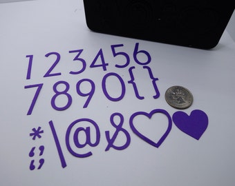 Perfect Print Numbers Bigz Die by Sizzex Big Shot for Stampin' Up, Numerals, Heart, Punctuation, Brackets, & Dies, Quotes, @ Die, Digits