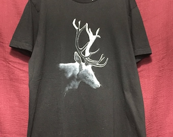 Black and White deer T-Shirt