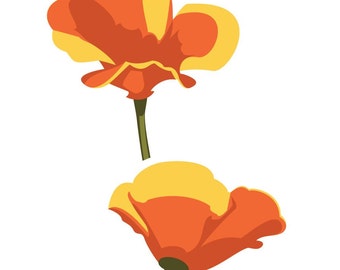 California Poppies Decal for your Car