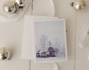 Winter Wonderland scene Holiday Greeting card