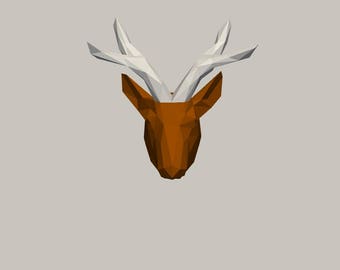 DIY Deer Head 3D Paper