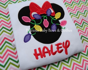Girl or Boy Minnie Mickey Christmas Lights, Disney Christmas Shirt, Magical Christmas, Christmas Family Shirts