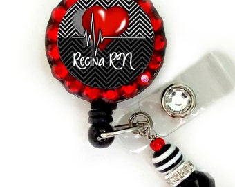 Custom Medical ID badge reel, Nurse, cna, lpn, etc (E207)