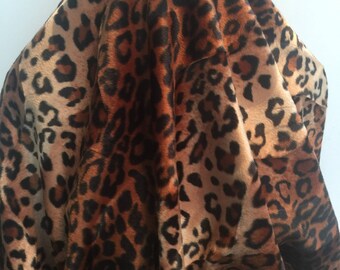 Leopard Shaved Faux Fur Knit Backed- Sold by the Yard