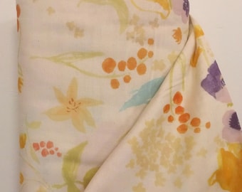 Fuccra Rakuen Nani Iro Double Gauze Fabric by the Yard, Kokka Fabric, Imported Japanese Fabric, Large Scale Floral Fabric, Apparel Sewing