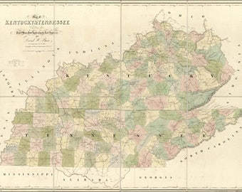 Poster, Many Sizes Available; Map Of Kentucky & Tennessee 1839