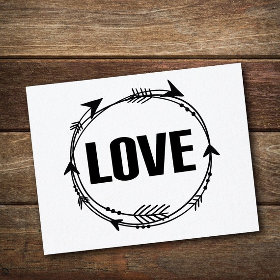 Items similar to Love arrow circle Mini Vinyl Decals, DIY Stickers