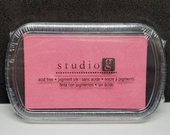 Studio G "Pink" Pigment Ink Pad, Hampton Art, Non-Toxic, Acid Free