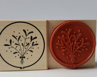 Stamp mistletoe Christmas stamps