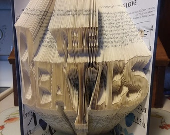 The Beatles Folded Book Art