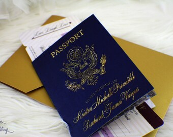 Passport Invitation | Passport Wedding Invitation | Boarding Pass Invitation | Destination Wedding Invitation | Travel Wedding Invitation