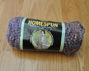 1 Skein Lion Brand Homespun Mixed Berries Yarn