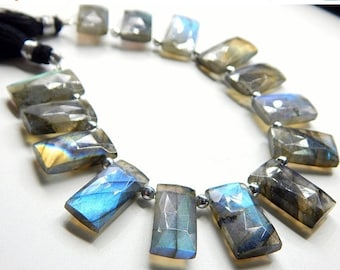 63% OFF Labradorite Faceted Trapezoid Necklace Rectangle Shape Size 15X7.mm Approx 8"Inches 100 Percent Natural Top Quality Wholesale Price