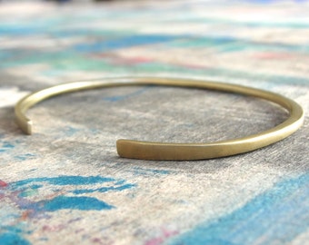 Yellow Gold Cuff Bracelet , Cuff Bracelet , Gold Cuff Bracelet , Stacking Bracelet , Open Bangle Bracelet , stacking cuff bracelet