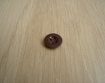 plastic button Brown imitation old leather