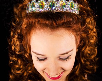 Headband, Tiara, Crown, Irish Dance, made of rhinestones