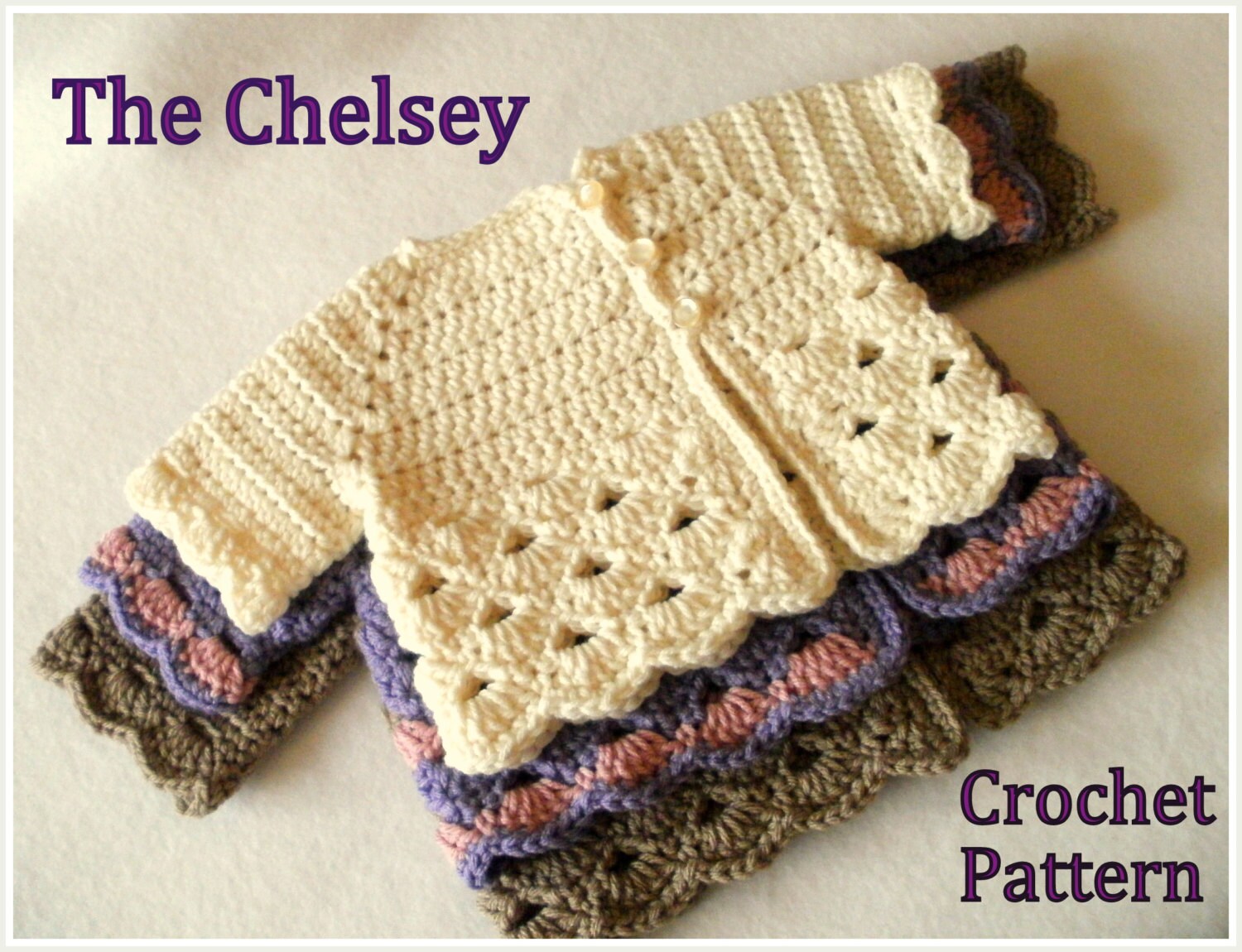 Crochet PATTERN Baby Girl's Sweater Pattern Sizes 0 12 Months Baby