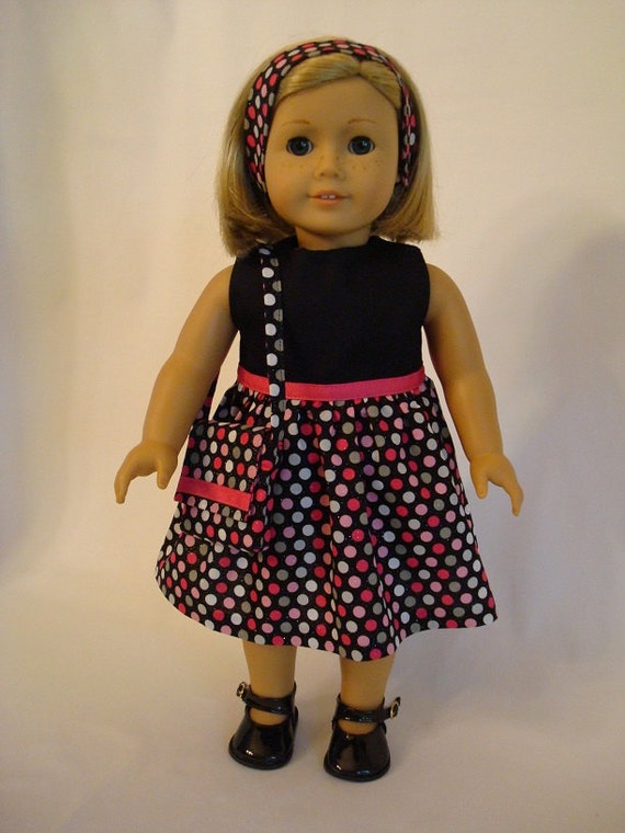 Pink Polka Dot Sparkle 3-piece Dress Set for American Girl