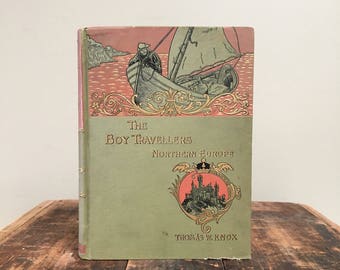 The Boy Travellers Northern Europe, Oversized 19th Century Illustrated Book