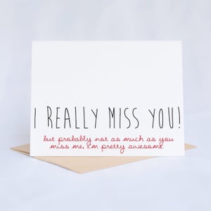 Miss you card | Etsy